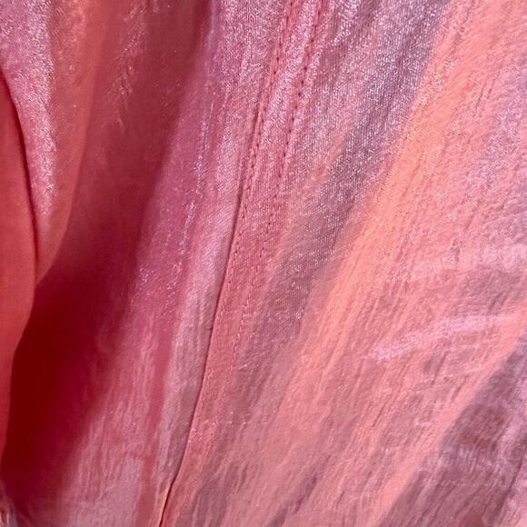 Ruby Rd. CORAL PINK shimmer women’s size 16 jacket. 3/4 sleeves, button down - Picture 10 of 12